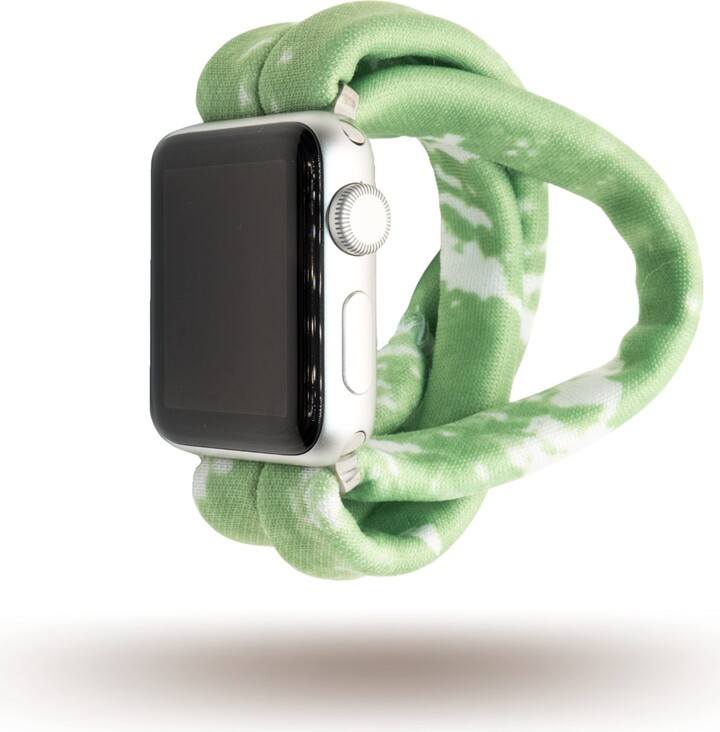 Green Tie Dye Yoga Band® For Apple Watch Series | All, Samsung Galaxy, & Fitbit Versa, 38mm 40mm 41mm 42mm 44mm 45mm - Dót Outfitters