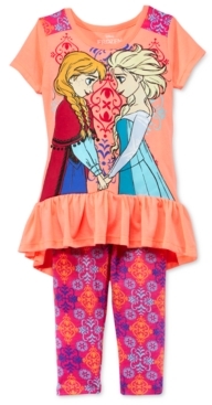 Nannette Disney's® Frozen 2-Pc. Tunic & Capri Leggings Set, Toddler & Little Girls (2T-6X)