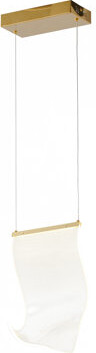 Mercer41 LED Wavy Acrylic Pendant Light With Gold Hardware