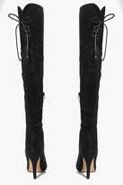 Thumbnail for your product : boohoo Lace Back Over The Knee Boots