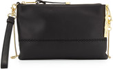 Thumbnail for your product : Badgley Mischka Piper Contrast Leather Pyramid Stud Shoulder Bag, Black