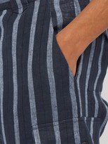 Thumbnail for your product : Denis Colomb Voyageur Striped Linen Trousers - Navy Multi