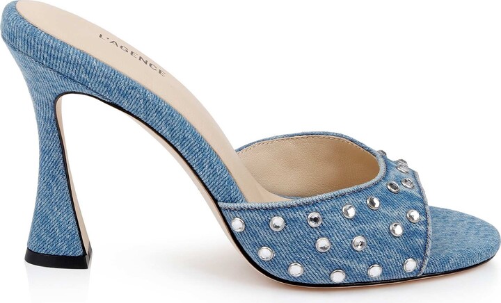 Lucienne Embellished Denim Mule