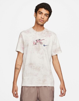 Nike Festival tie-dye graphic back print T-shirt in sand - ShopStyle