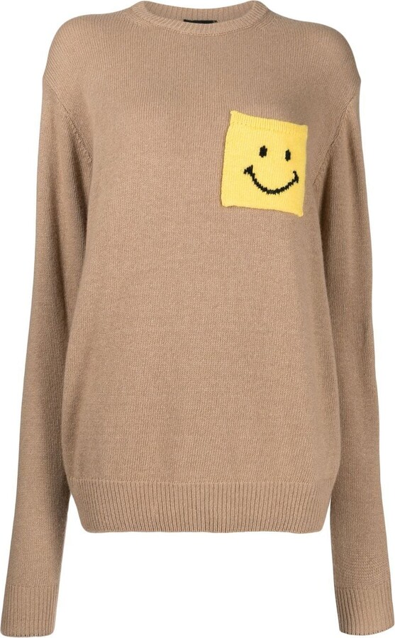 Joshua Sanders Smiley face patch-detail jumper - ShopStyle Sweaters