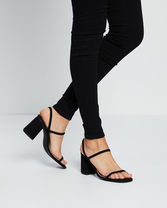 Spurr Women's Black Open Toe Heels - Becca Heels - Size 9 at The Iconic