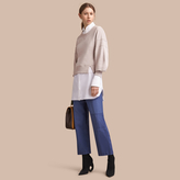 Thumbnail for your product : Burberry Puffed-sleeve Cotton Panelled Sweatshirt