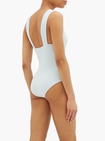 Thumbnail for your product : Marysia Swim Lehi Twist-front Basketweave Swimsuit - Light Blue