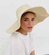 Thumbnail for your product : South Beach Exclusive natural straw extra wide brim floppy wired hat
