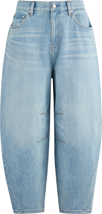 Helmut Lang Cocoon Cropped Barrel-leg Jeans