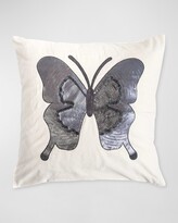 Thumbnail for your product : Mackenzie Childs Ivory Butterfly Pillow