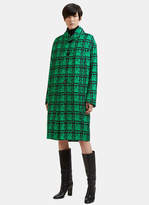Thumbnail for your product : Marni Padded Geometric Print Jacquard Coat in Green