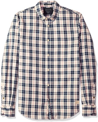 Scotch & Soda Men's Classic Twill Shirt in Yarn-Dyed Check Pattern
