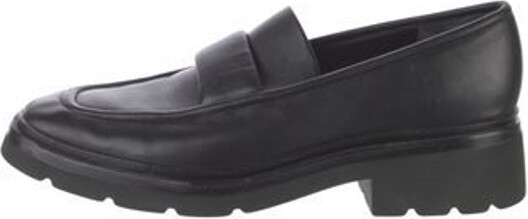 Vince Leather Loafers Black Round-Toes Unfortunately, due to restrictions, this item may not be eligible for shipping in all areas.