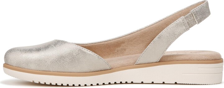 Naturalizer Soul Womens Idea-Dorsay Slingback Ballet Flats Light Gold 7.5 M