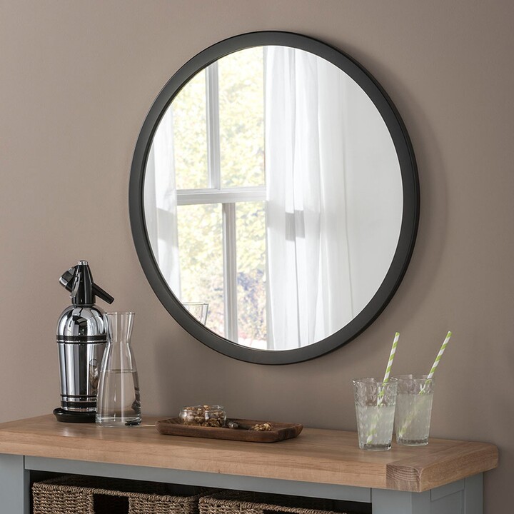 Dunelm Yearn Classic Round Wall Mirror, Black Black ShopStyle