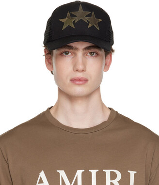 Amiri Black 3 Star Trucker Cap - ShopStyle Hats