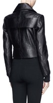 Thumbnail for your product : Nobrand Chunky zip cropped lamb leather jacket