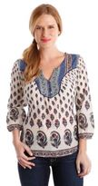 Thumbnail for your product : Lucky Brand Indian Boho Mixed Print Top