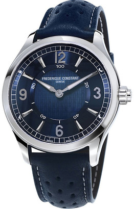 Frederique Constant 282AN5B6 Horological quartz stainless steel and leather strap watch