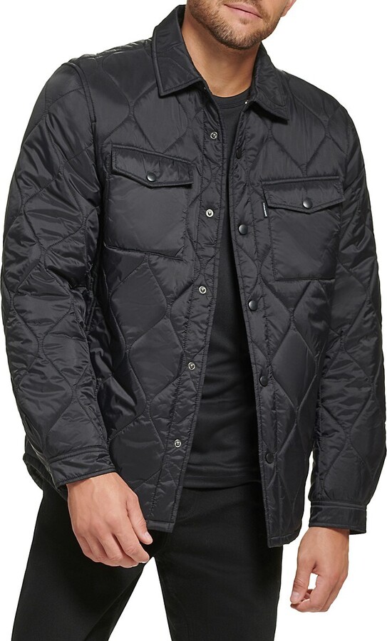 Calvin Klein Quilted Jacket Men | ShopStyle