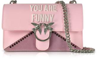 Pinko Love Funny Pink Eco Leather Shoulder Bag