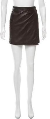 Charlotte Ronson Leather Mini Skirt