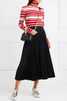Thumbnail for your product : Prada Striped Ribbed-knit Turtleneck Sweater