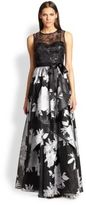 Thumbnail for your product : Sequin-Lace Top & Layered Skirt Gown