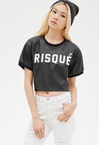 Thumbnail for your product : Forever 21 Risqué Perforated Crop Top