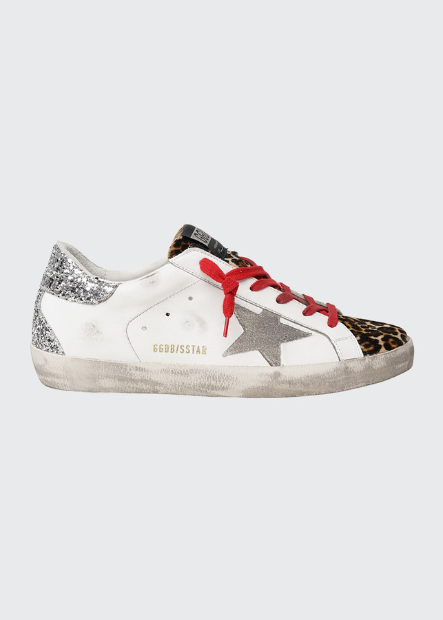 golden goose superstar leopard print sneakers