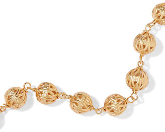 Dolce & Gabbana Gold-tone, Enamel And Crystal Necklace