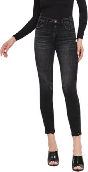 Flying Monkey Women's Beautifully Slim Fit Skinny Jeans Black 25 27.5