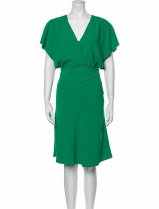 BA&SH V-Neck Midi Length Dress w/ Tags Green V-Neck Midi Length Dress w/ Tags