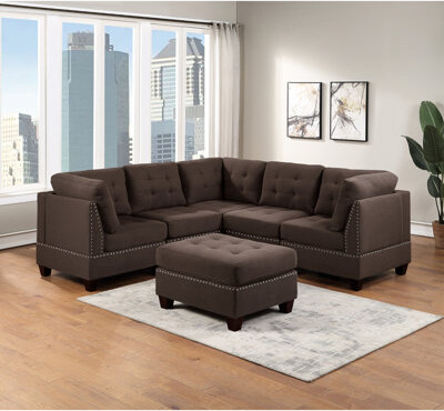 Black Coffee Color Armless Chair With Fabric Cushion And Wooden Legs Contemporary Style Cover