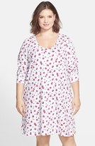Thumbnail for your product : Carole Hochman Designs Floral Print Sleep Shirt (Plus Size)