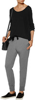 Thumbnail for your product : Alexander Wang T by Velvet-trimmed cotton-blend tapered pants