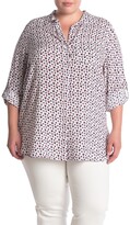 Thumbnail for your product : Velvet Heart Elisa Printed Button Tab Sleeve Shirt