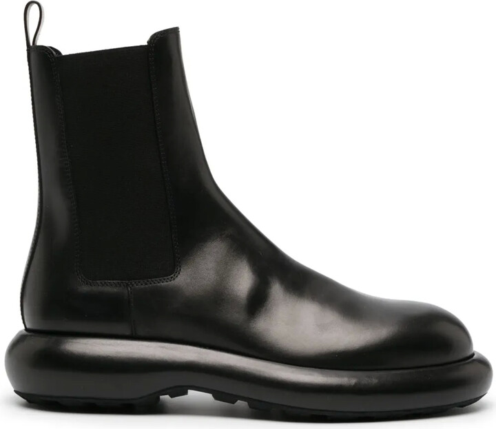 Jil Sander Studded Leather Half Boots - ShopStyle