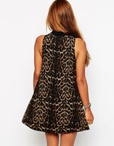 Thumbnail for your product : One Teaspoon Arizona Dress in Leopard Print with High Neck