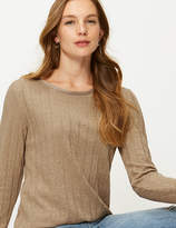 Thumbnail for your product : Marks and Spencer Ribbed Round Neck Open Knit T-Shirt