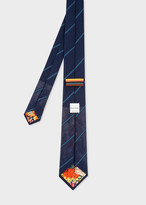 Thumbnail for your product : Men's Navy And Sky Blue Diagonal Fine Stripe Silk Tie