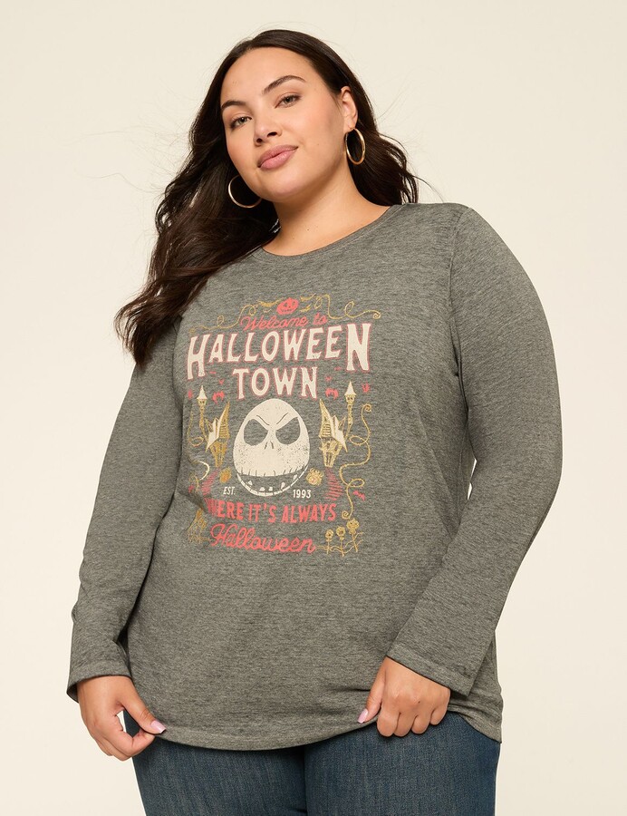 Nightmare Before Christmas Halloween Town Long-Sleeve Graphic Tee