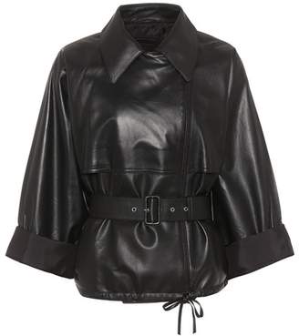 Prada Belted leather jacket