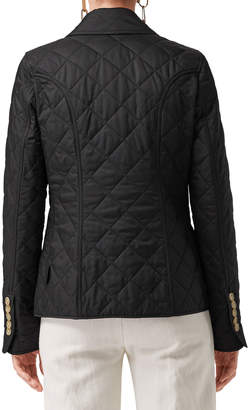 Burberry Frankby Diamond Quilted Button-Front Jacket