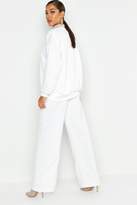 Thumbnail for your product : boohoo Crew Neck Sweat And Wide Leg Tracksuit