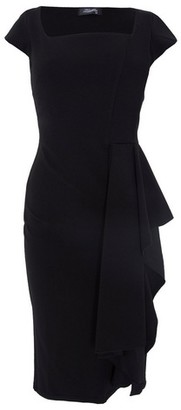 feverfish black bardot dress