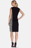 Thumbnail for your product : Tahari Pattern Asymmetrical Panel Sheath Dress