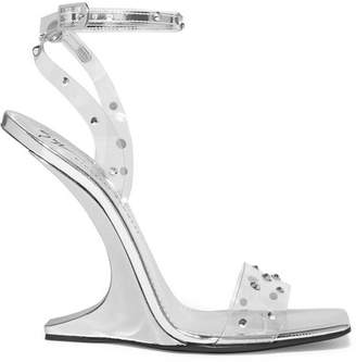 Giuseppe Zanotti Garconne Crystal-embellished Pvc Sandals - Silver