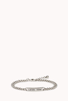 Thumbnail for your product : Forever 21 I Love You ID Bracelet